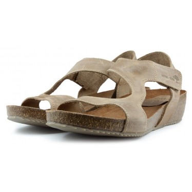 INTERBIOS Comfortabele half-sleehaksandalen  BEIGE