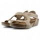 INTERBIOS Comfortabele half-sleehaksandalen  BEIGE