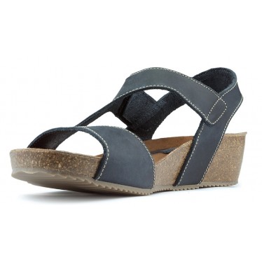 INTERBIOS Comfortabele half-sleehaksandalen  NEGRO