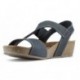 INTERBIOS Comfortabele half-sleehaksandalen  NEGRO