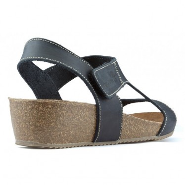 INTERBIOS Comfortabele half-sleehaksandalen  NEGRO