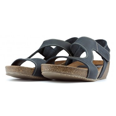 INTERBIOS Comfortabele half-sleehaksandalen  NEGRO