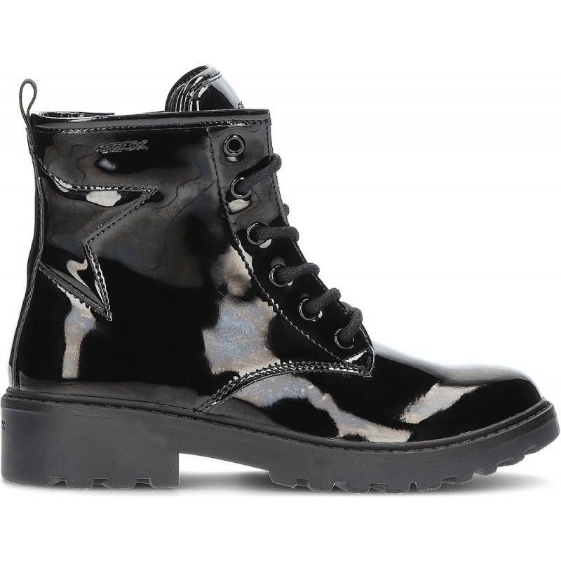 LAARZEN GEOX J CASEY J9420G  BLACK_PATENT