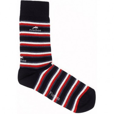 LANGE BLOEMIGE SOKKEN CA0009  NAVY_RED