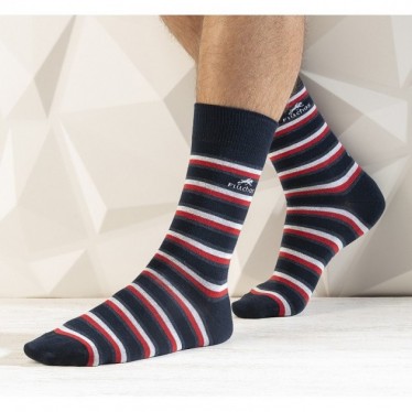 LANGE BLOEMIGE SOKKEN CA0009  NAVY_RED