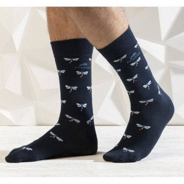 LANGE BLOEMIGE SOKKEN CA0009  NAVY