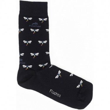 LANGE BLOEMIGE SOKKEN CA0009  NAVY