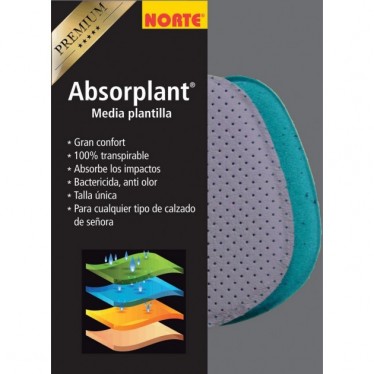 Halve schoenen binnenzool NORTE ABSORPLANT  VERDE
