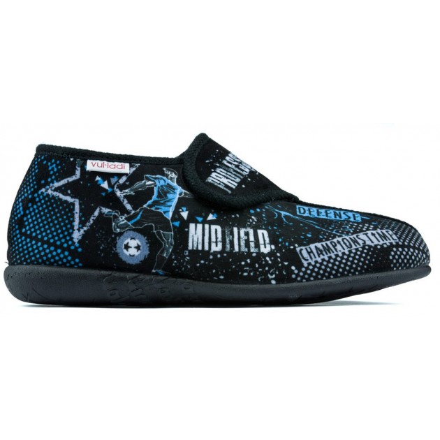 ZAPATILLAS DE CASA VULLADI FOOTBALL NEGRO