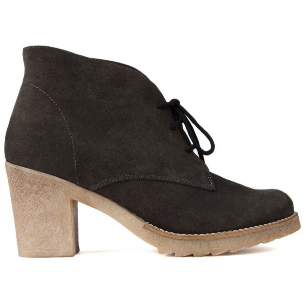 BOTINES DE TACON KROCS MARRON
