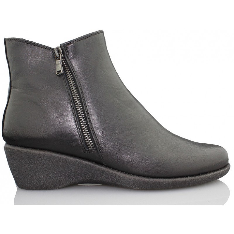 FLEXX BOTIN MUJER COMODO CUÑA  NEGRO